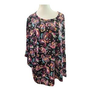 Dear Scarlett Paisley Long Sleeve Blouse Size L